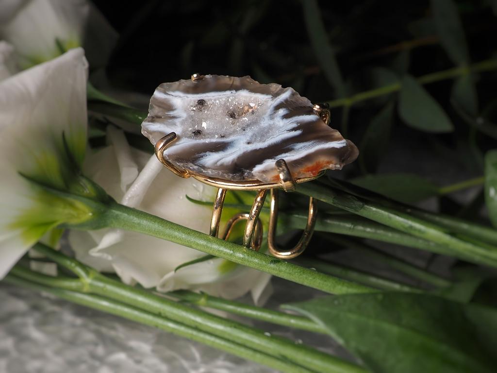 Кольцо с агатом