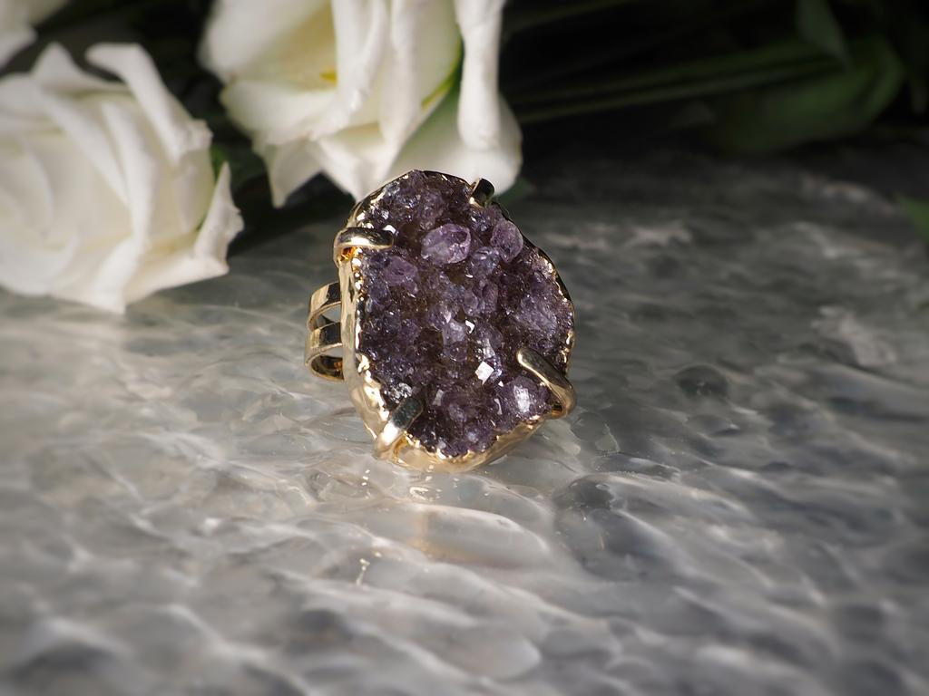 Кольцо с аметистом