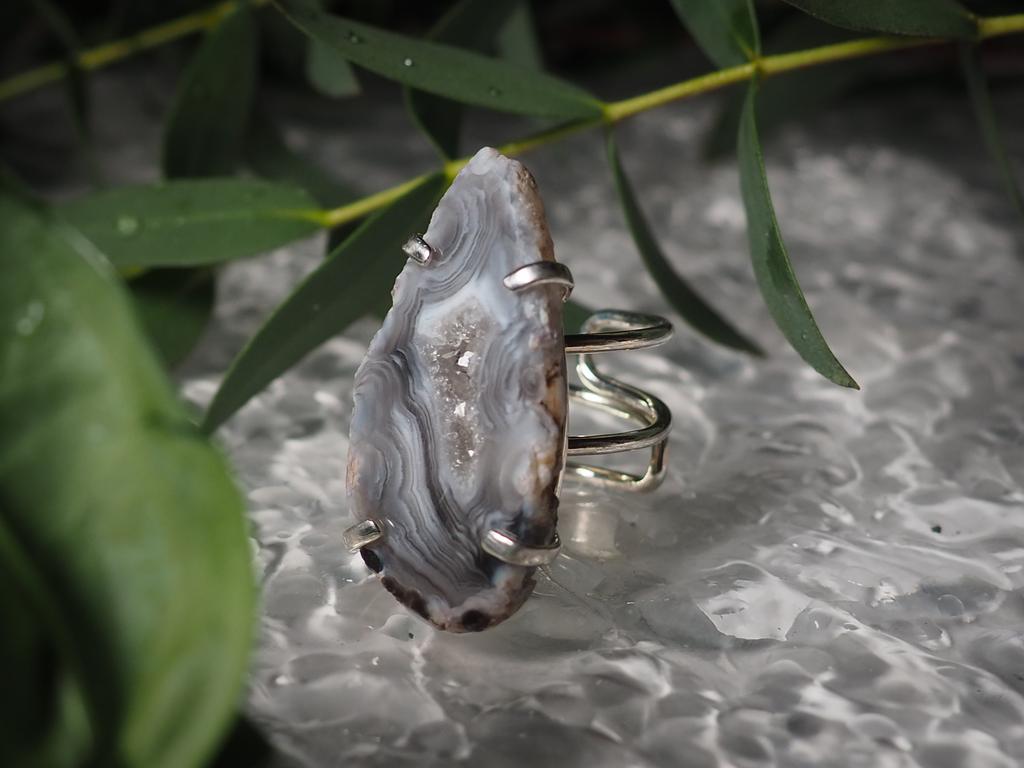 Кольцо с агатом