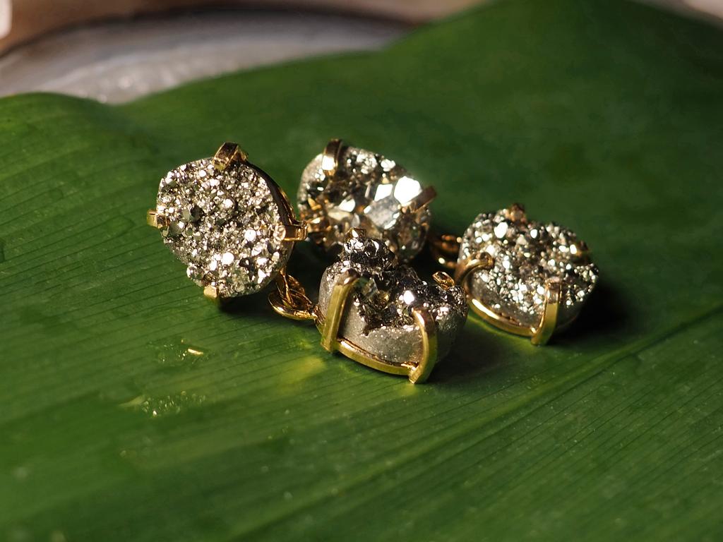 Серьги с пиритом