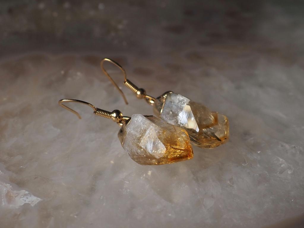Серьги с цитрином