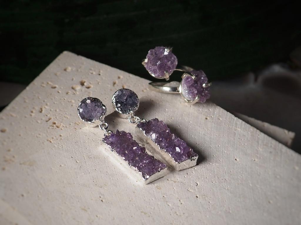 Комплект с аметистом
