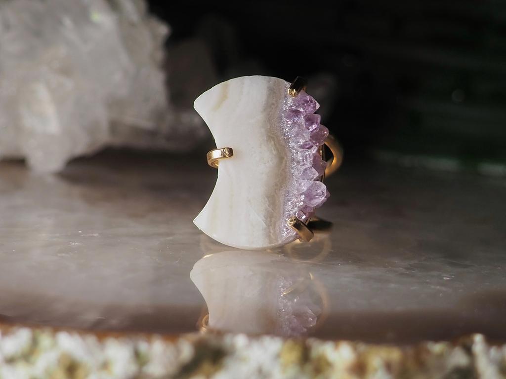 Кольцо с аметистом