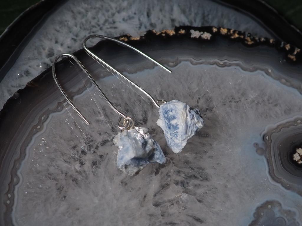 Серьги с кианитом