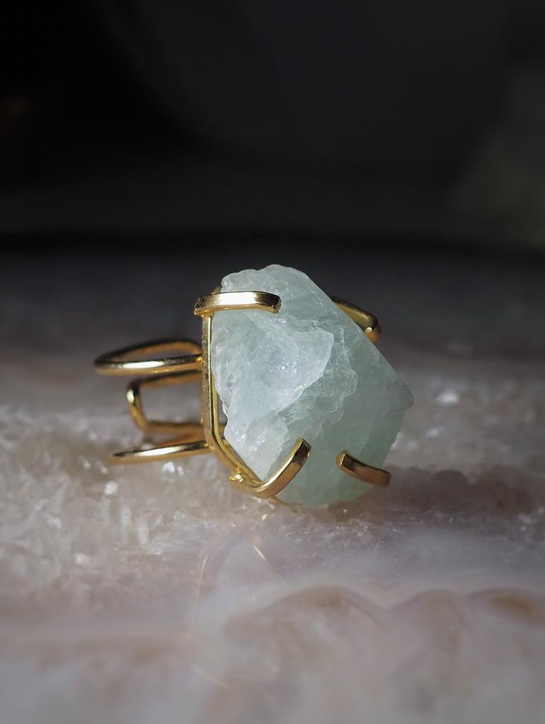 Кольцо с аквамарином