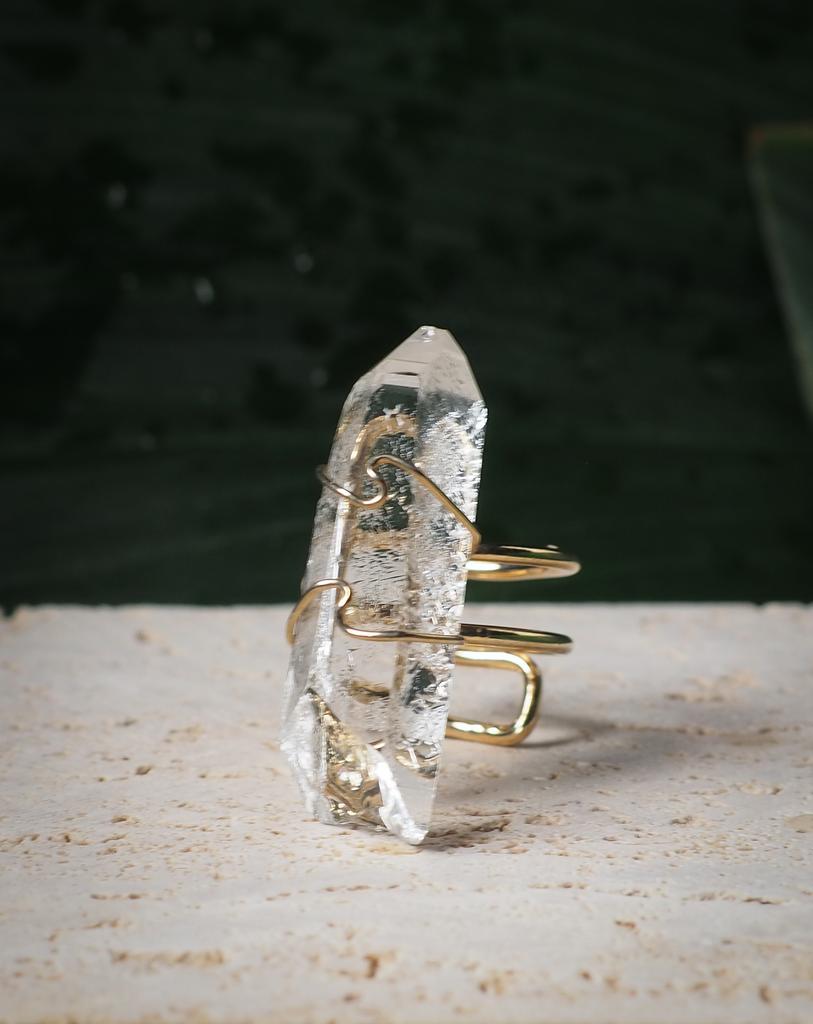 Кольцо с горным хрусталем