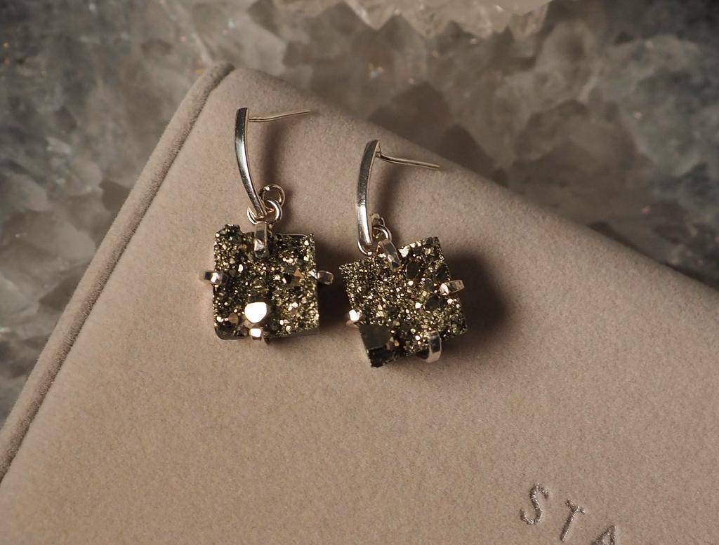 Серьги с пиритом