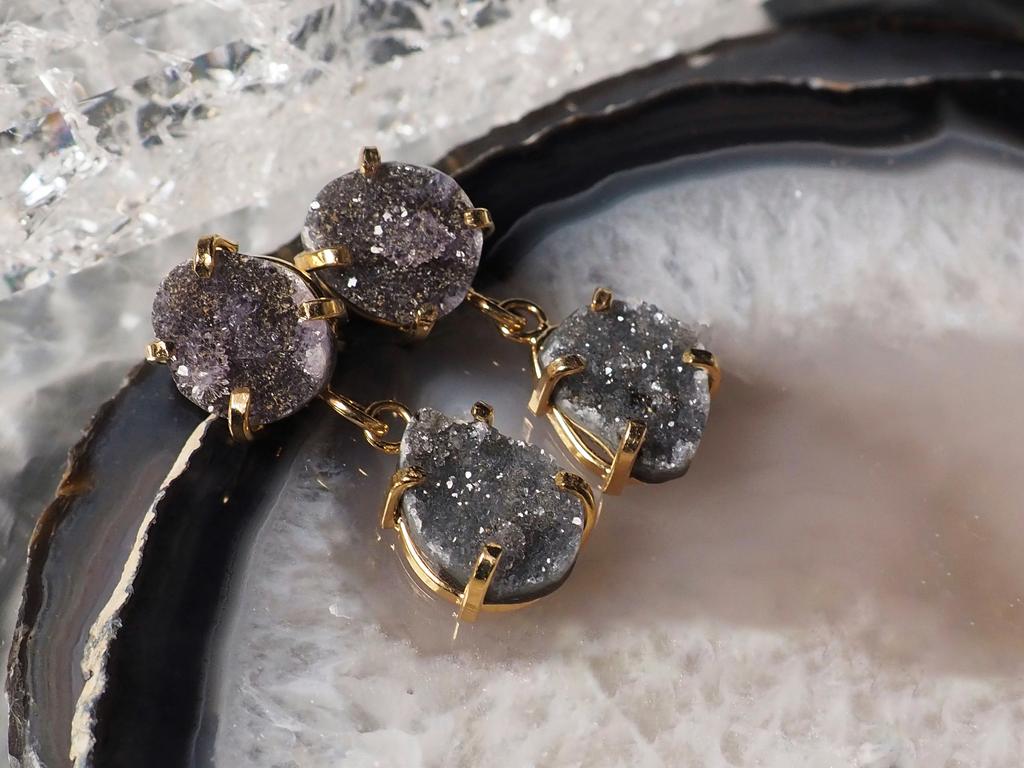 Серьги с аметистом