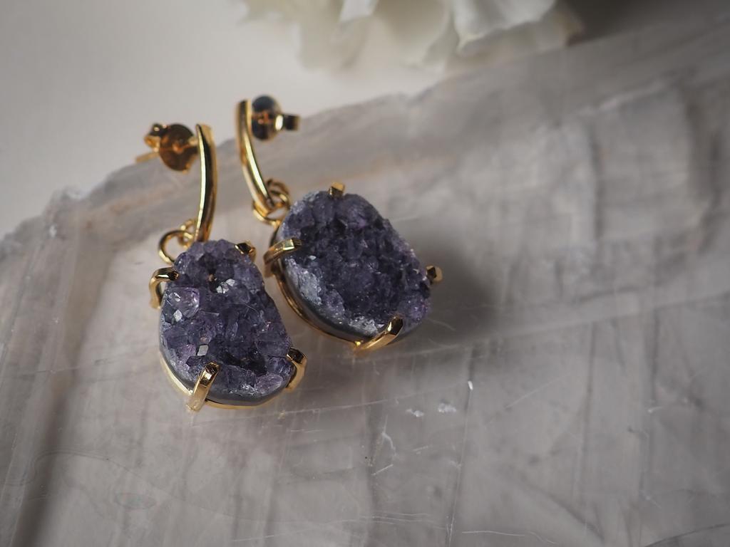 Серьги с аметистом
