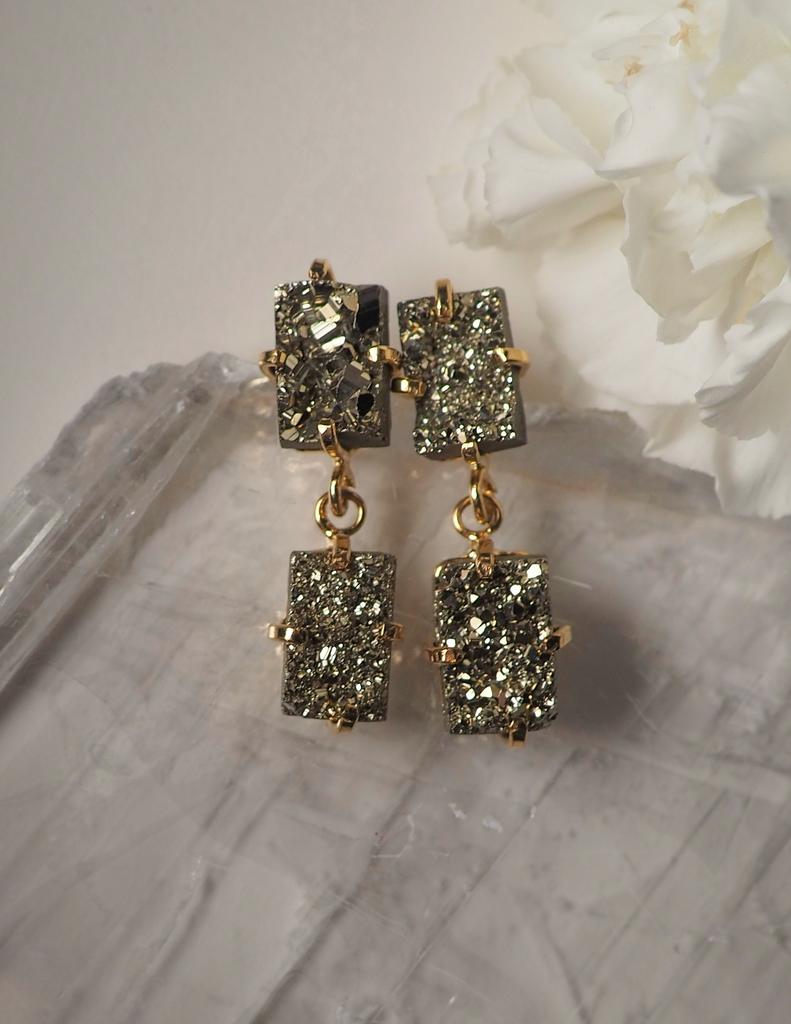 Серьги с пиритом