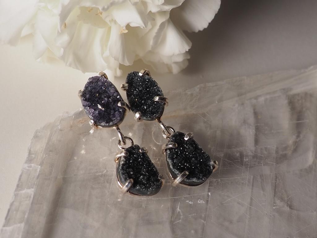 Серьги с аметистом