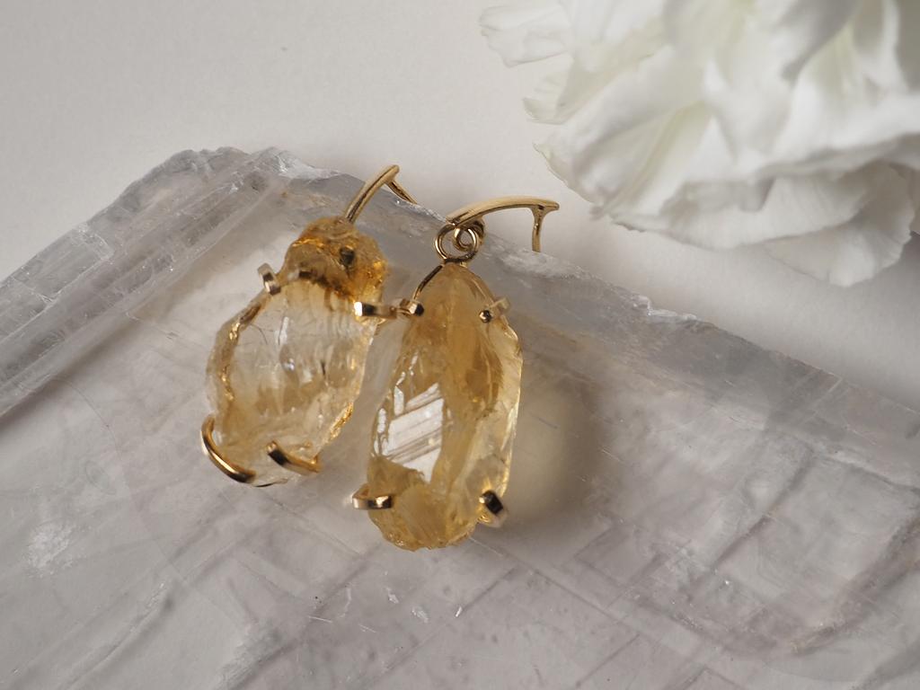 Серьги с цитрином