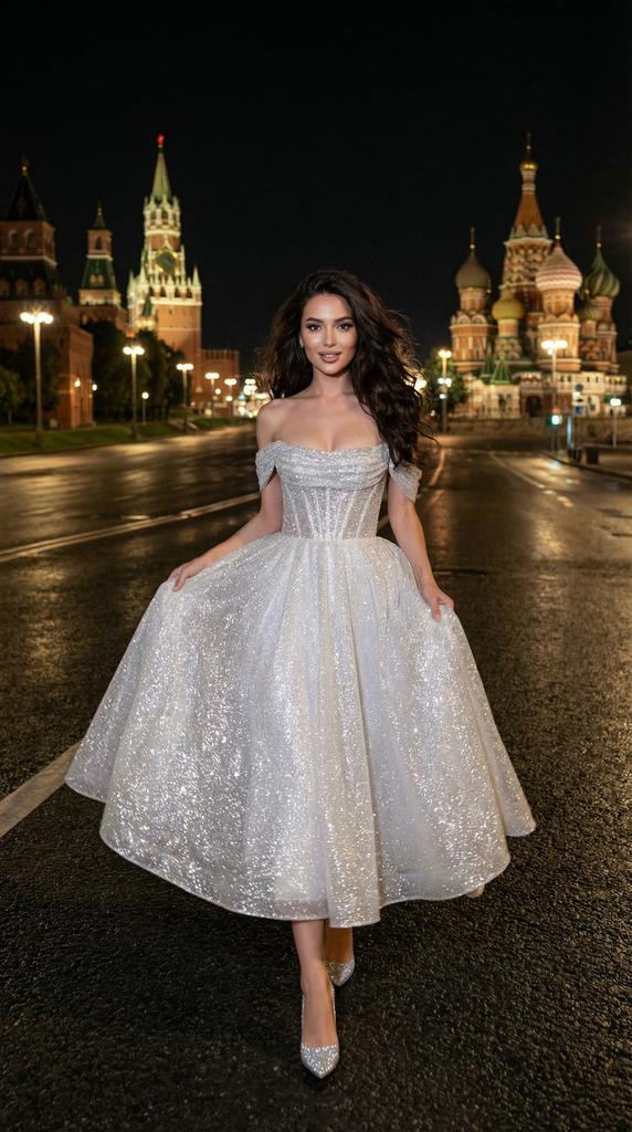 Платье Саманта миди белое