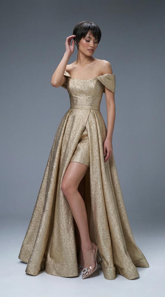 Вечернее платье трансформер 25078.4 золото
