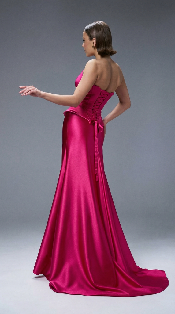 Комплект атласный 26023 фуксия