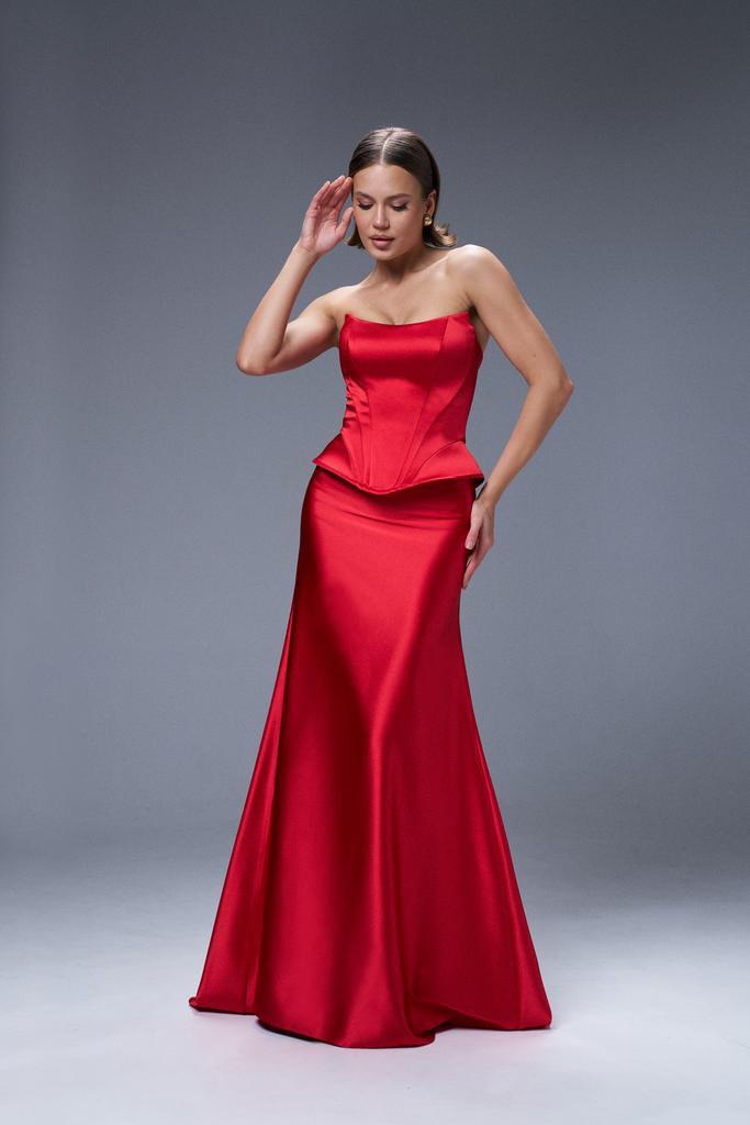 Комплект атласный 26023 красный