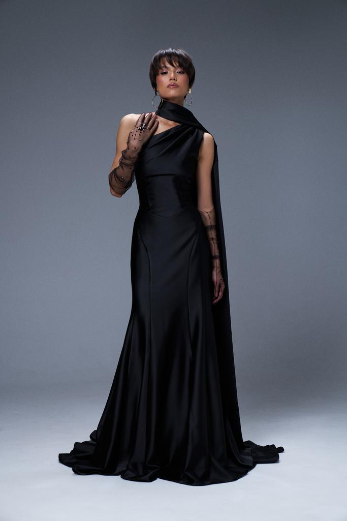 Вечернее платье 26060 черный