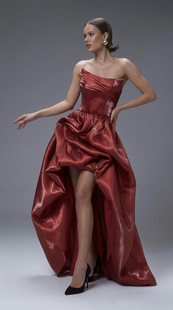 Вечернее платье 26074 бордо