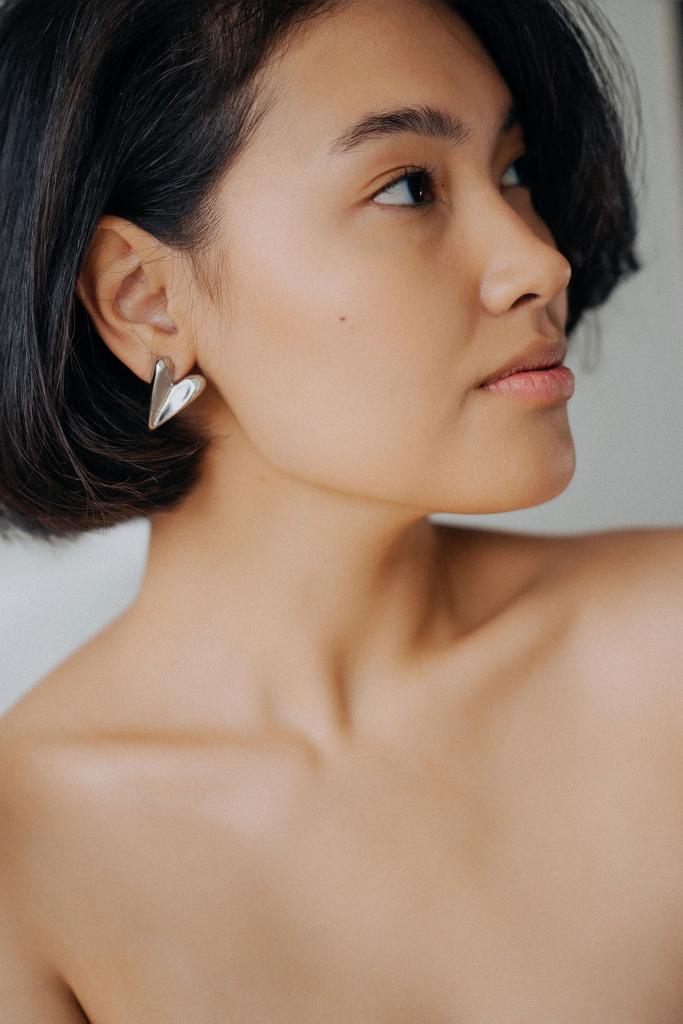 Сережки heart silver