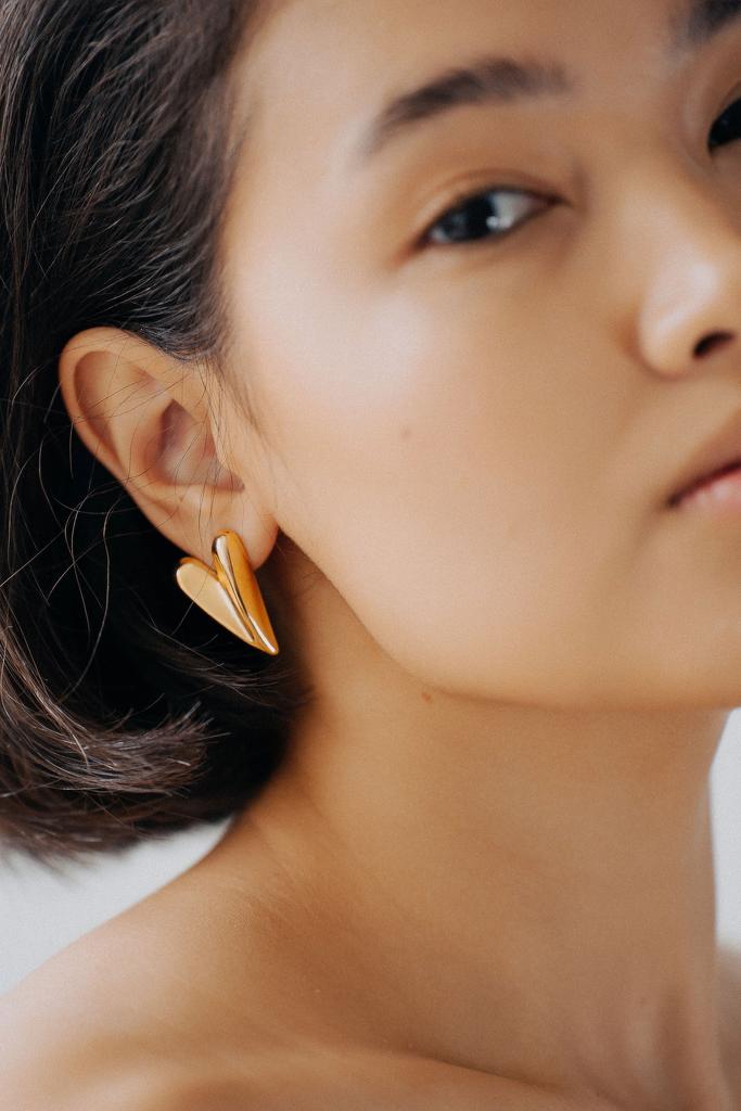 Сережки heart gold