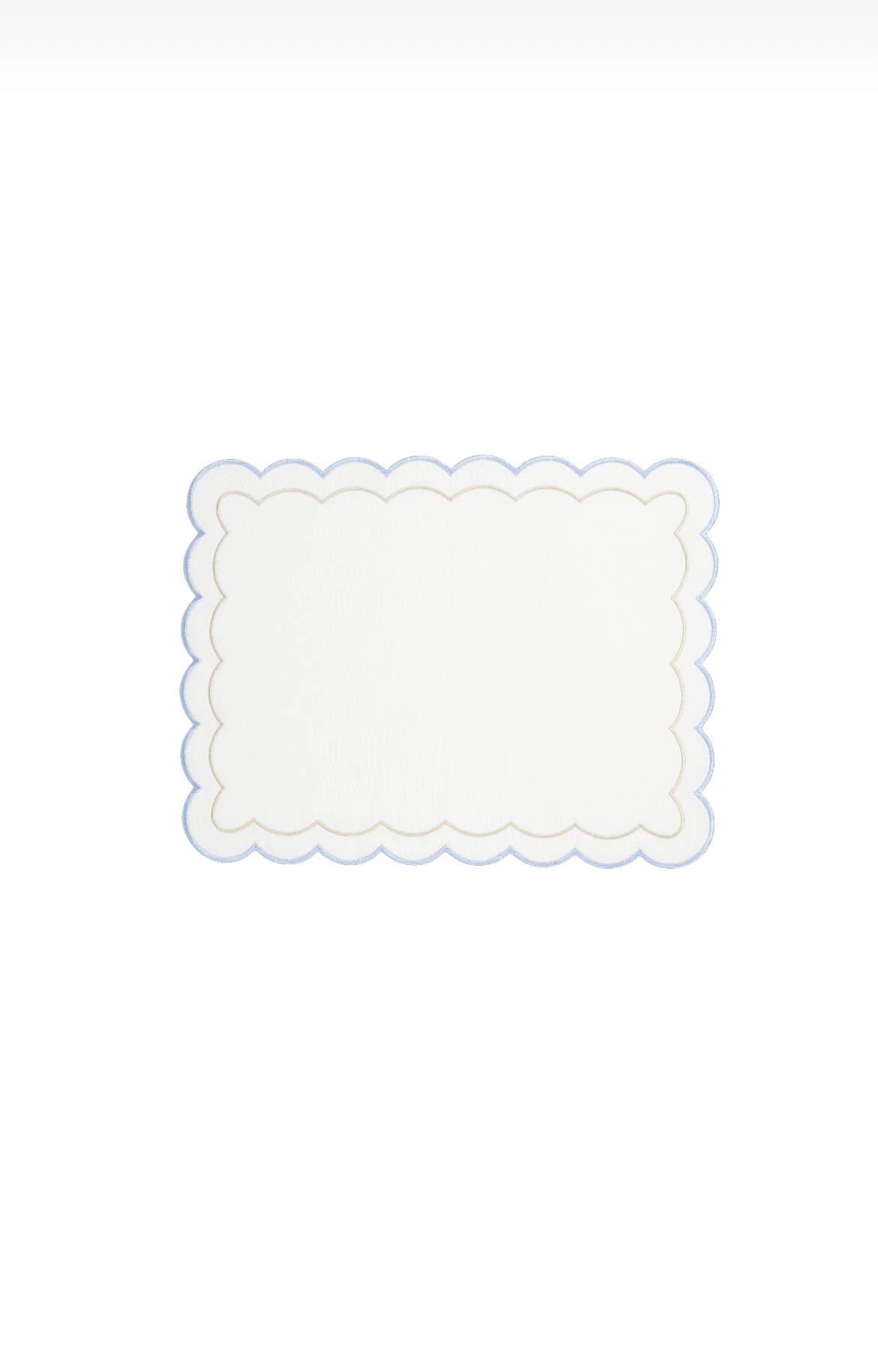 Плейсмат для сервировки стола с голубой каемкой (прямоугольная)