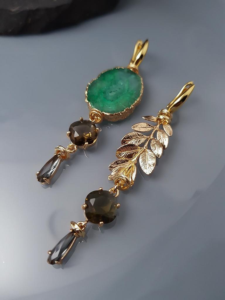 СЕРЬГИ ИЗ КВАРЦА "ДАЛИЯ"