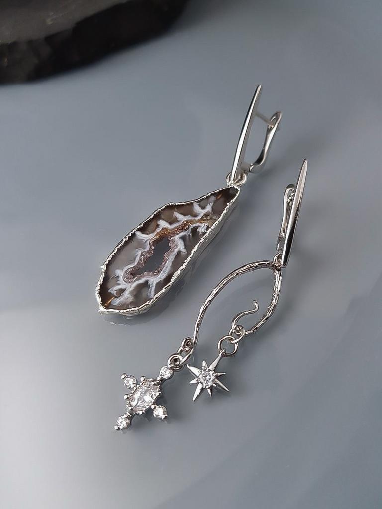 СЕРЬГИ ИЗ АГАТА  "ЭЖЕНИ"