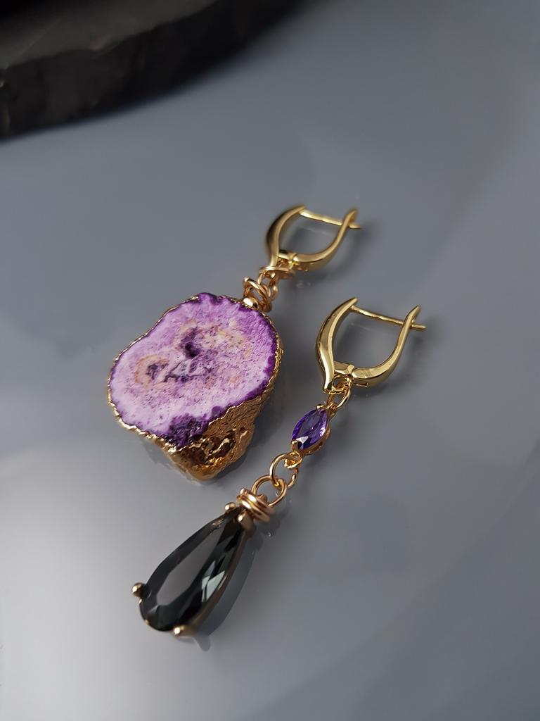 СЕРЬГИ ИЗ КВАРЦА "ЮН"