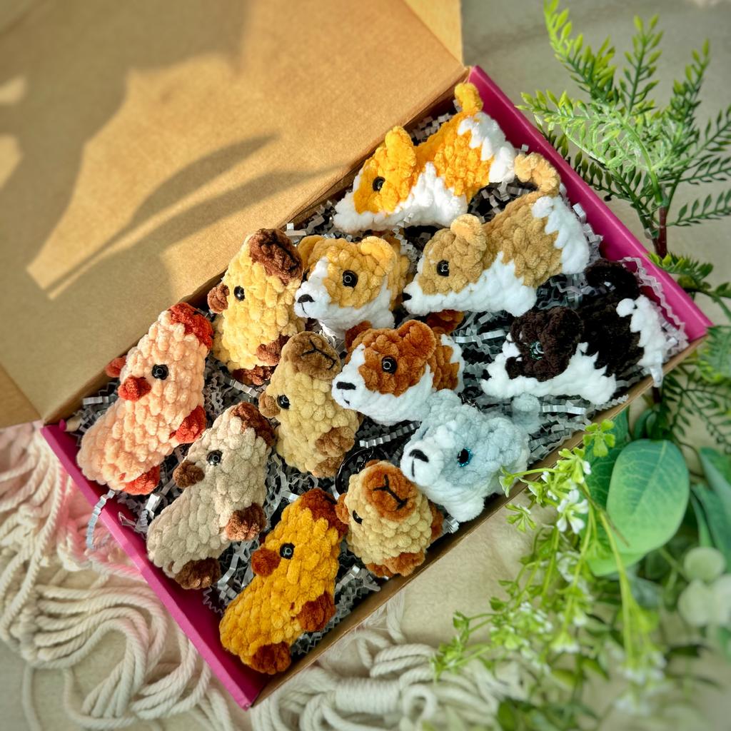 Набор из двух МК «Брелочки щеночки» и МК «Капибара брелок».