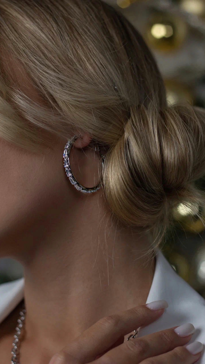 Серьги-кольца Elza