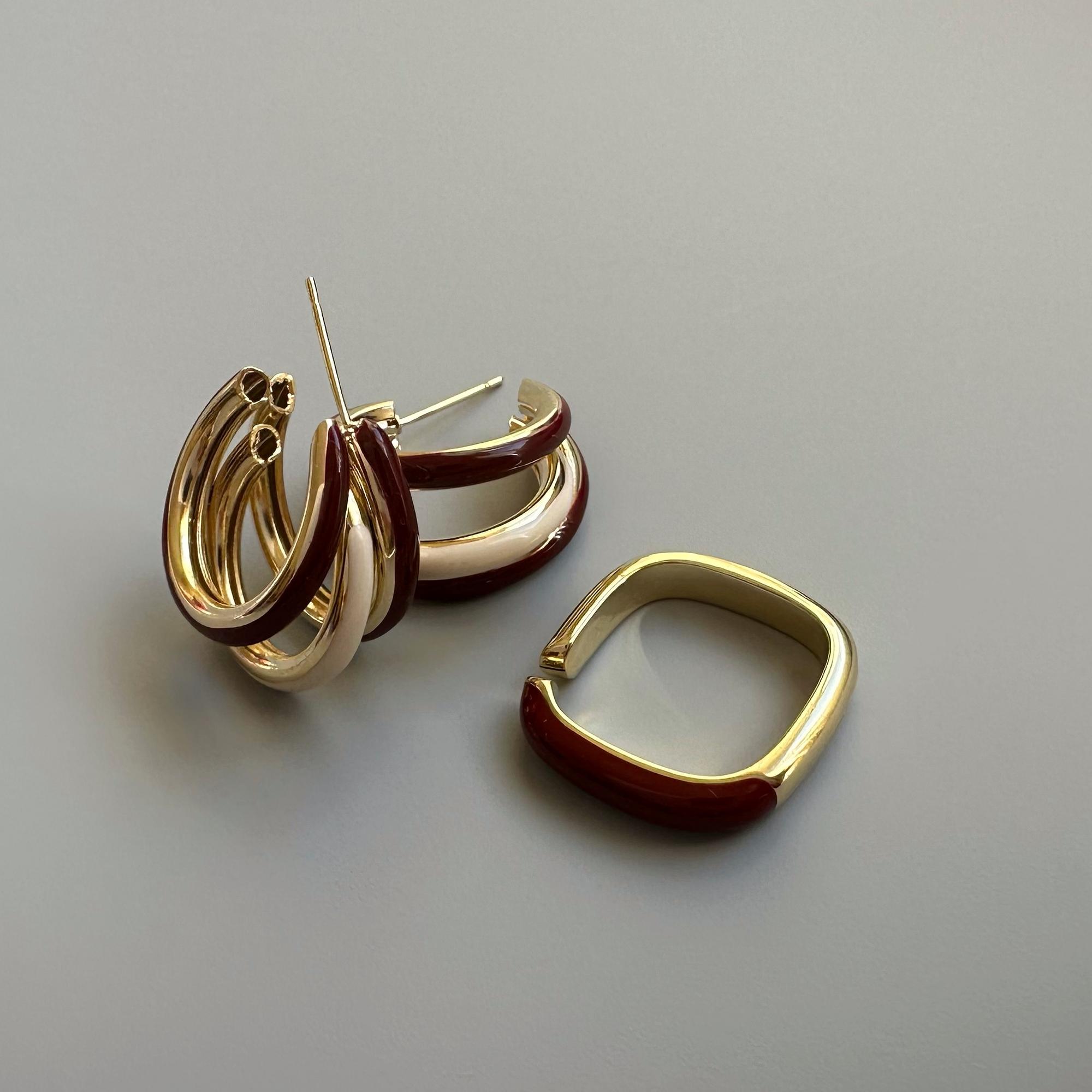 Серьги Kleo wine