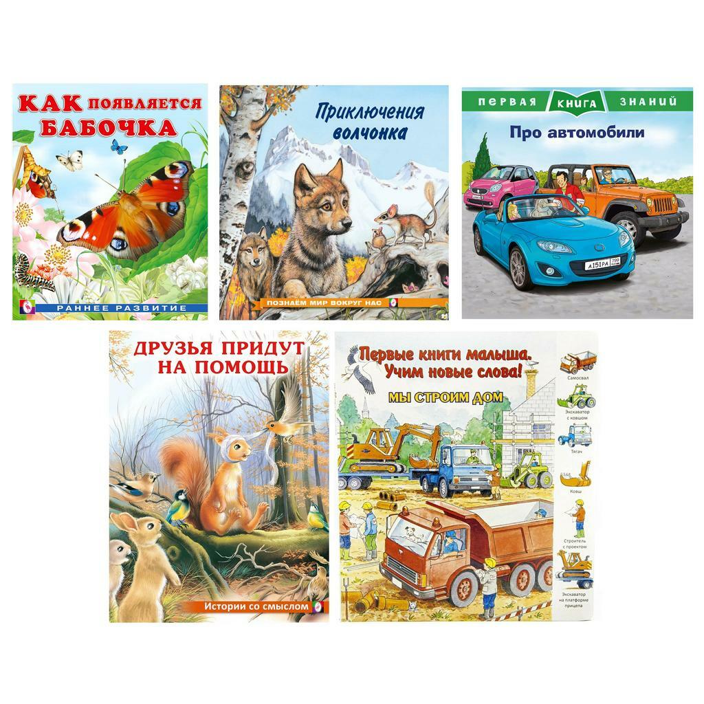 Набор №2 развивающих книг для детей с красочными картинками
