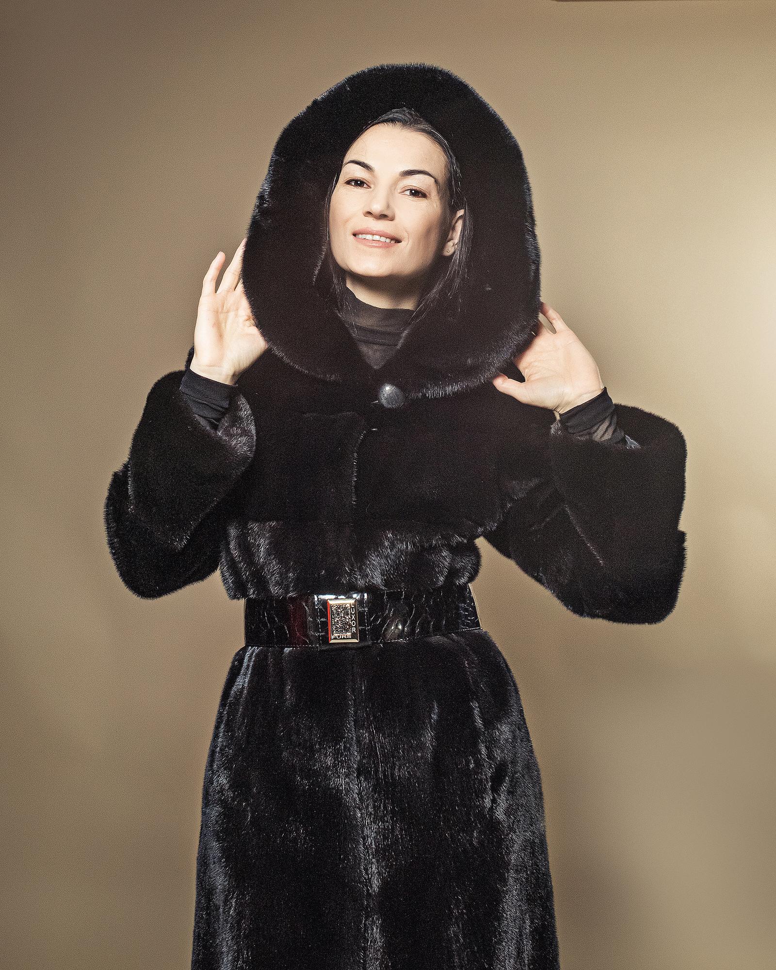 Шуба из меха норки