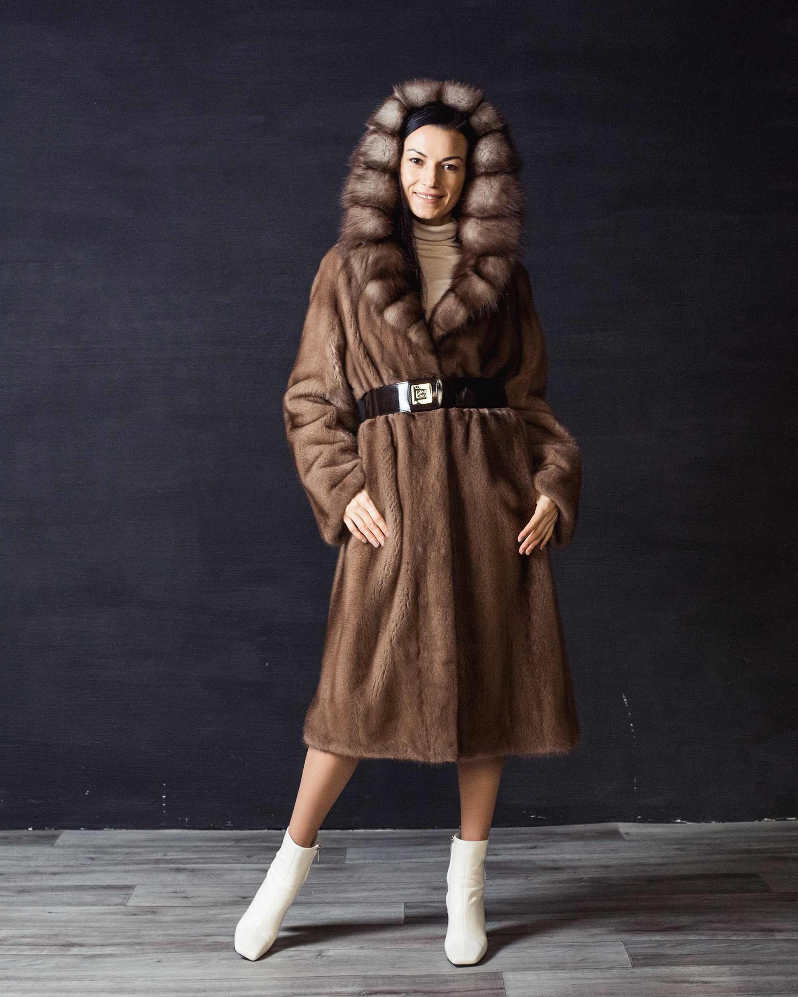 Шуба из меха норки