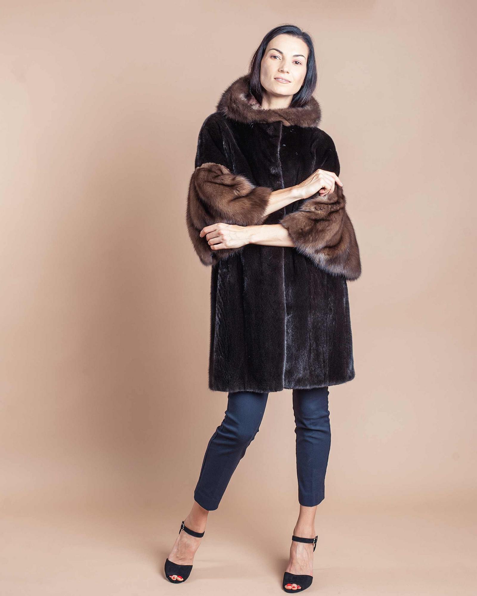 Шуба из меха норки "BLACKGLAMA"
