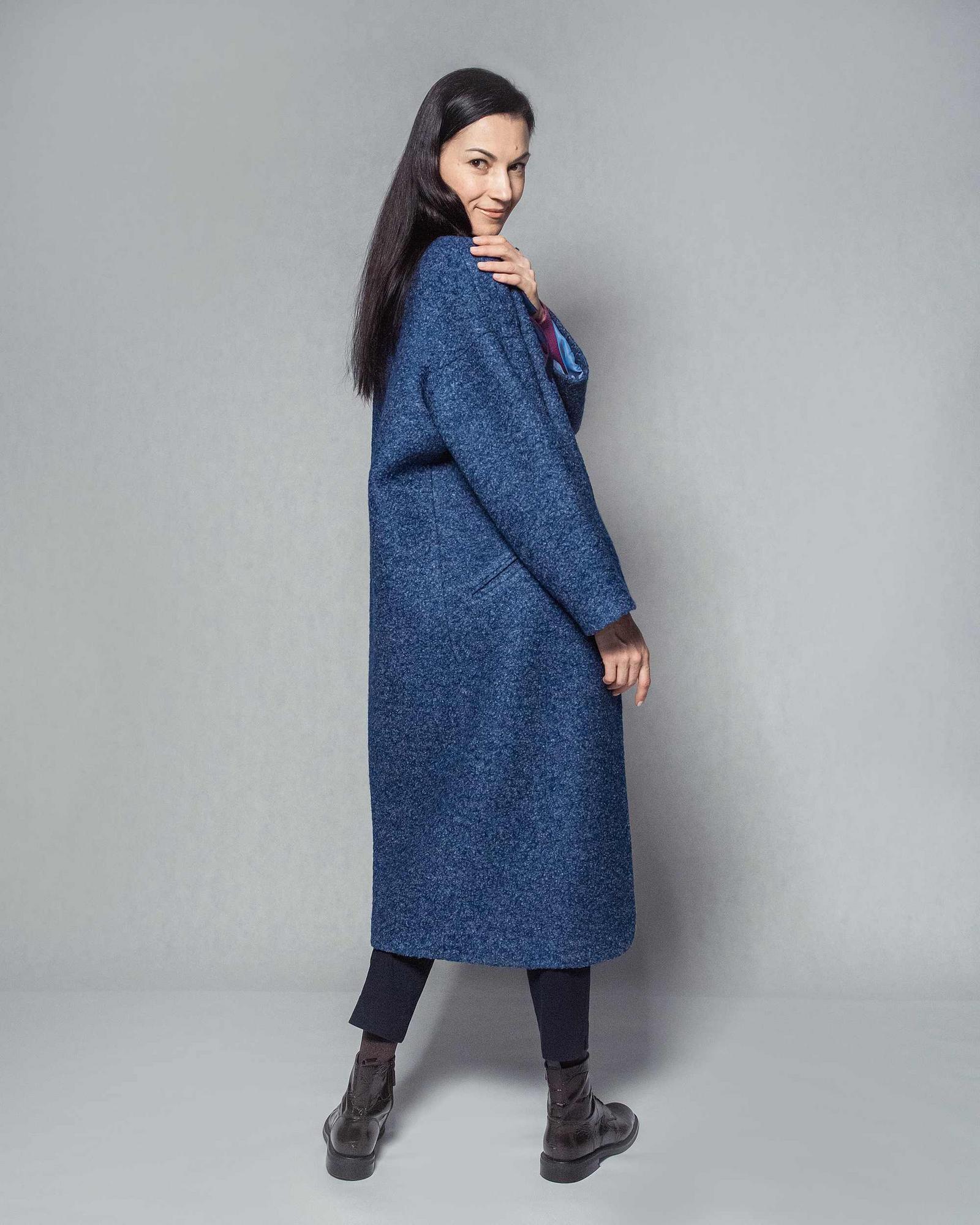 Пальто из шерсти букле