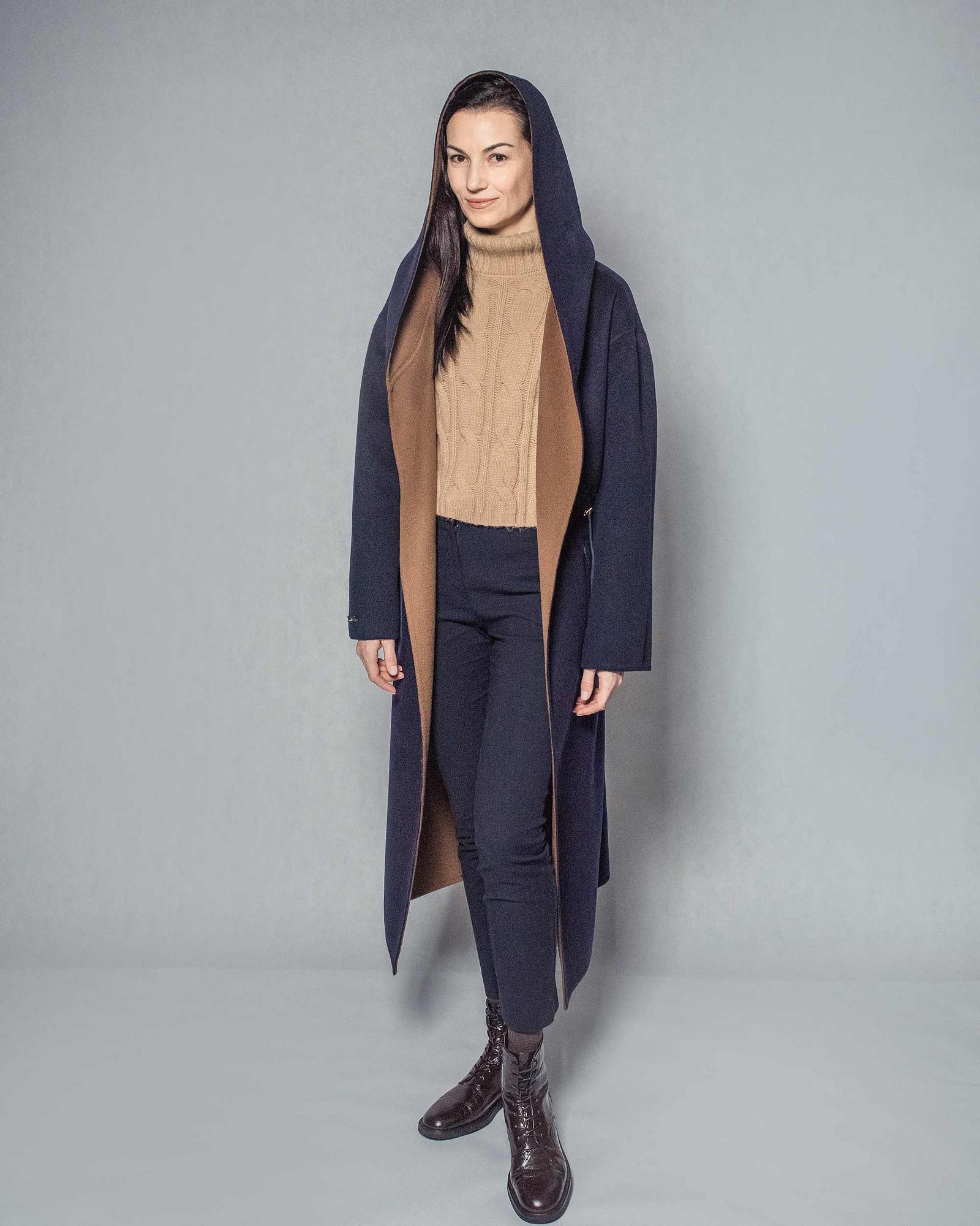 Пальто из шерсти альпака