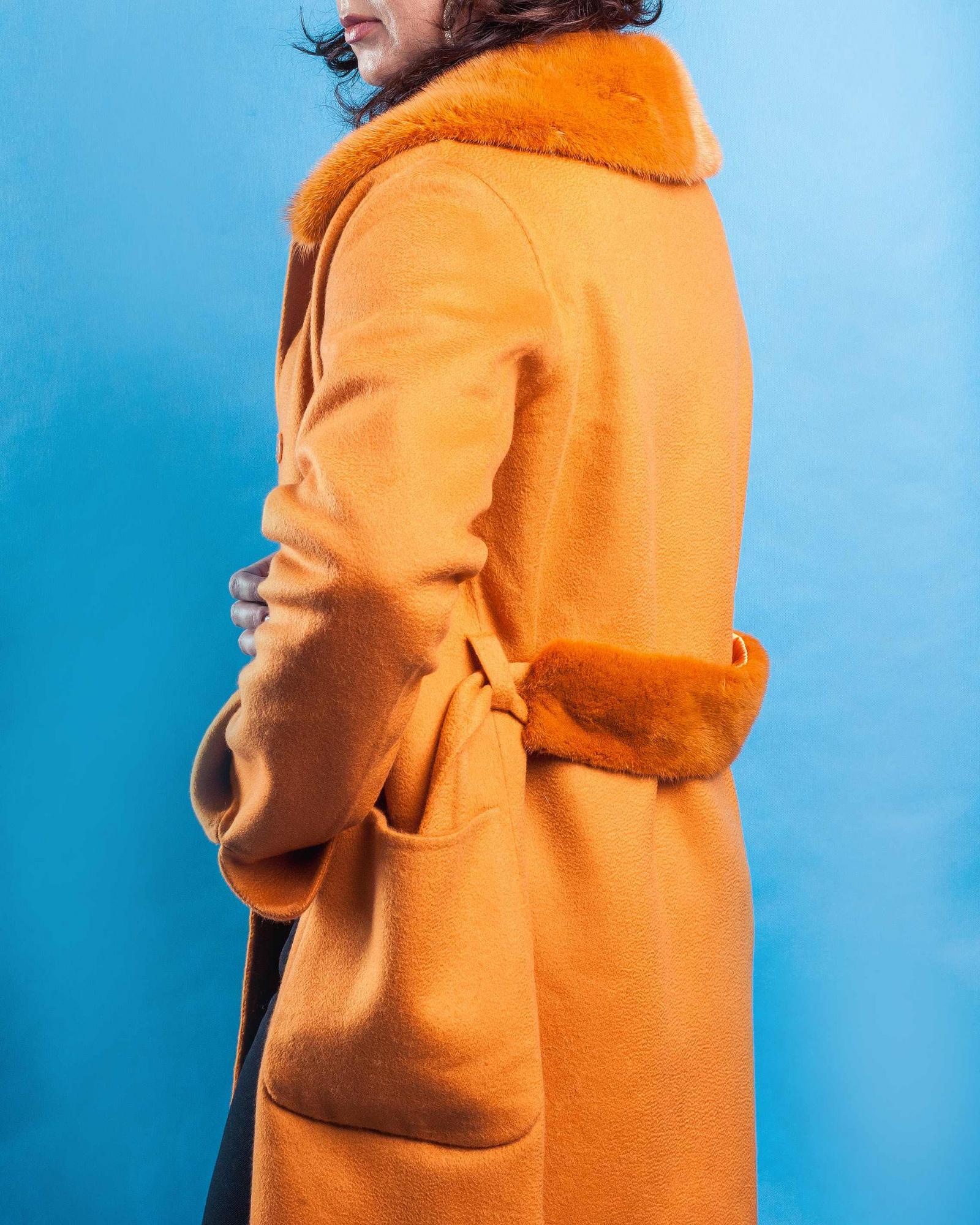 Пальто из шерсти альпака