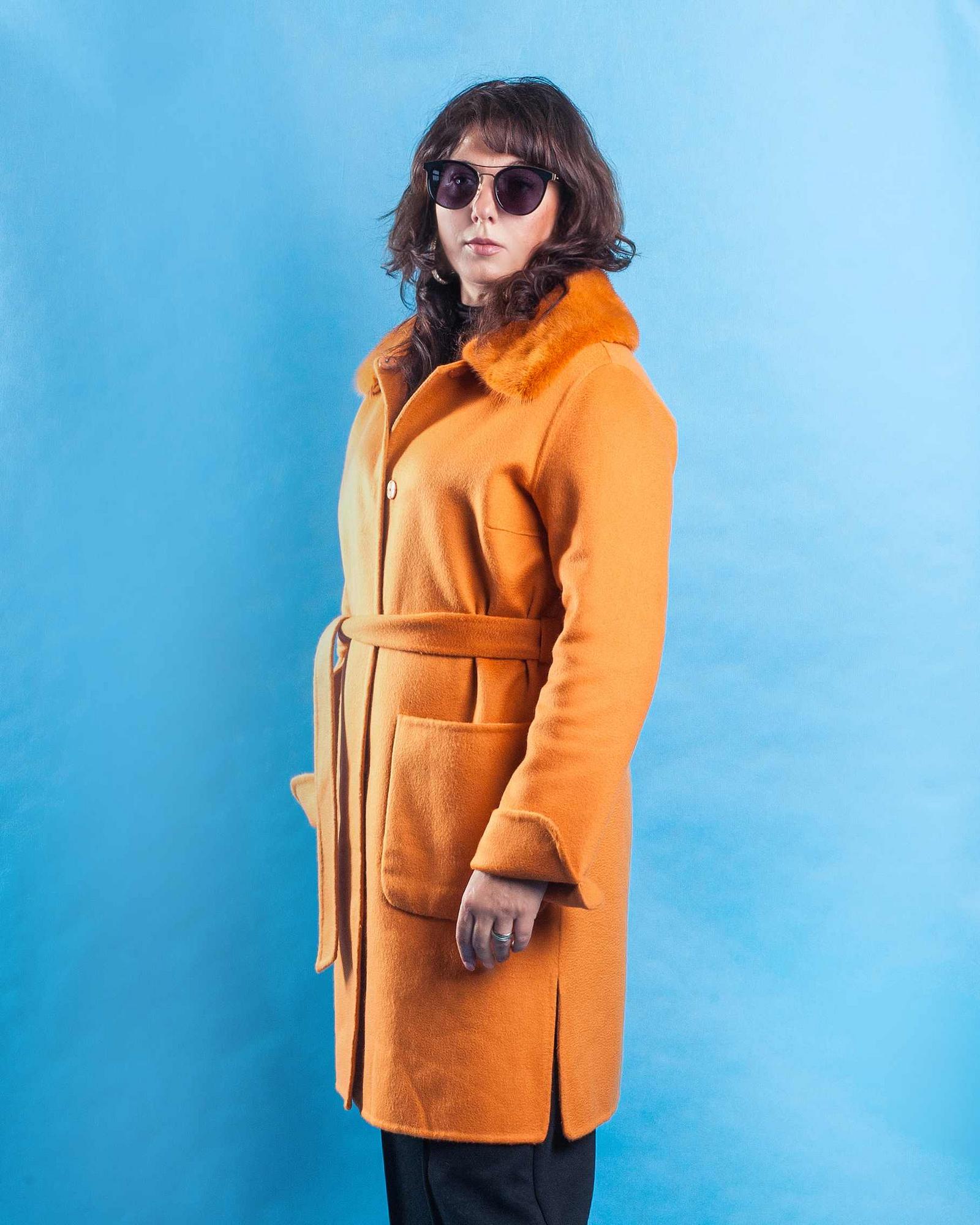 Пальто из шерсти альпака