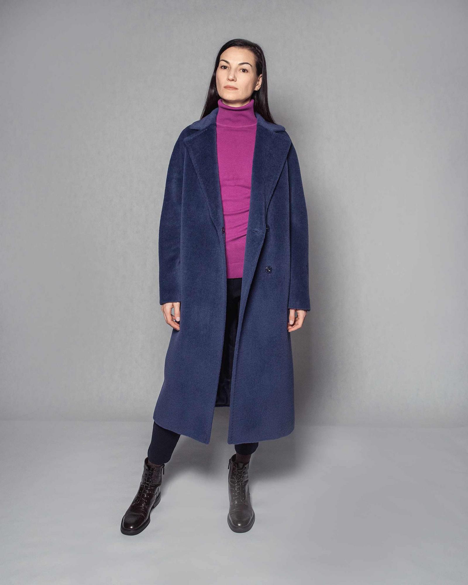 Пальто из шерсти альпака