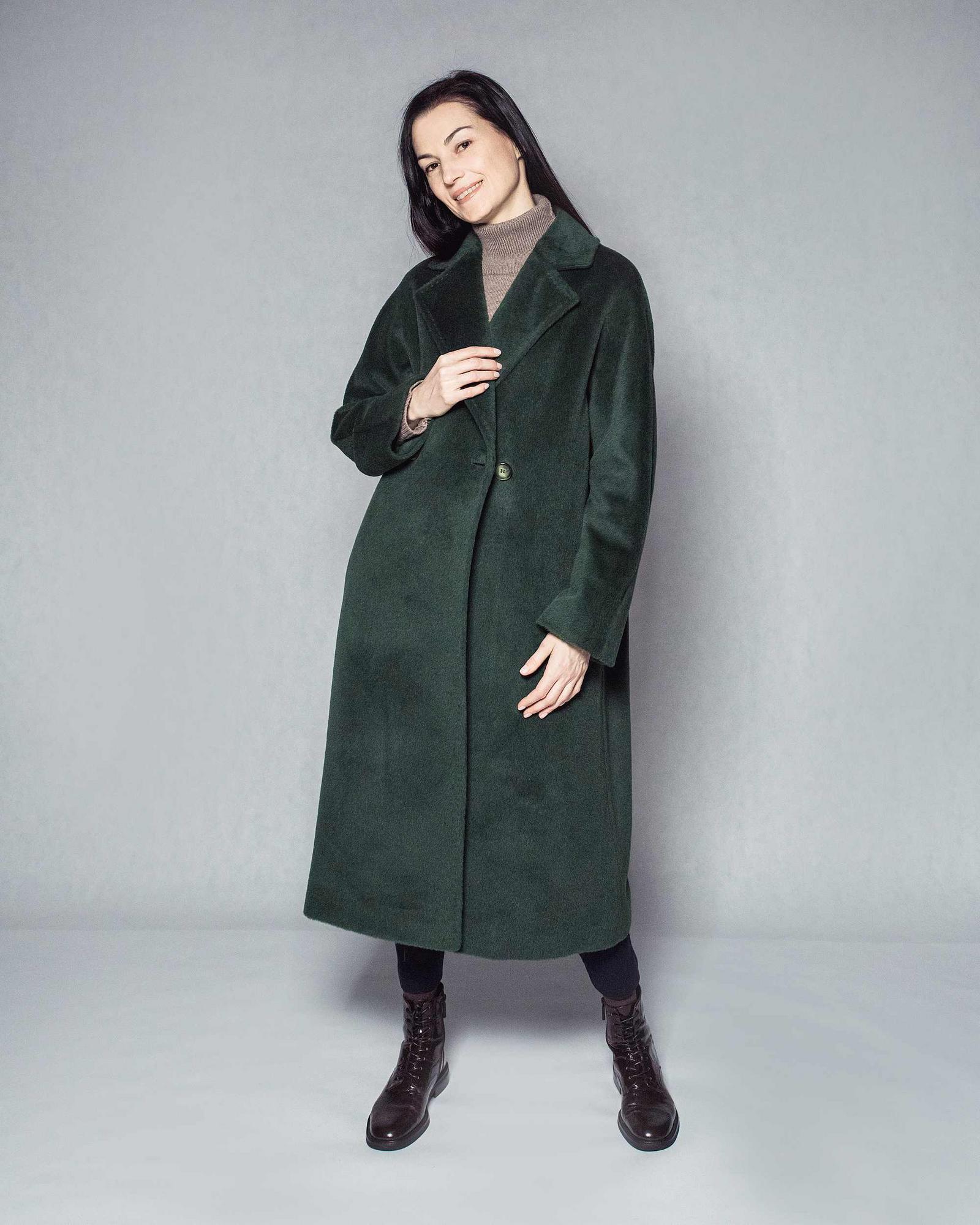 Пальто из шерсти альпака