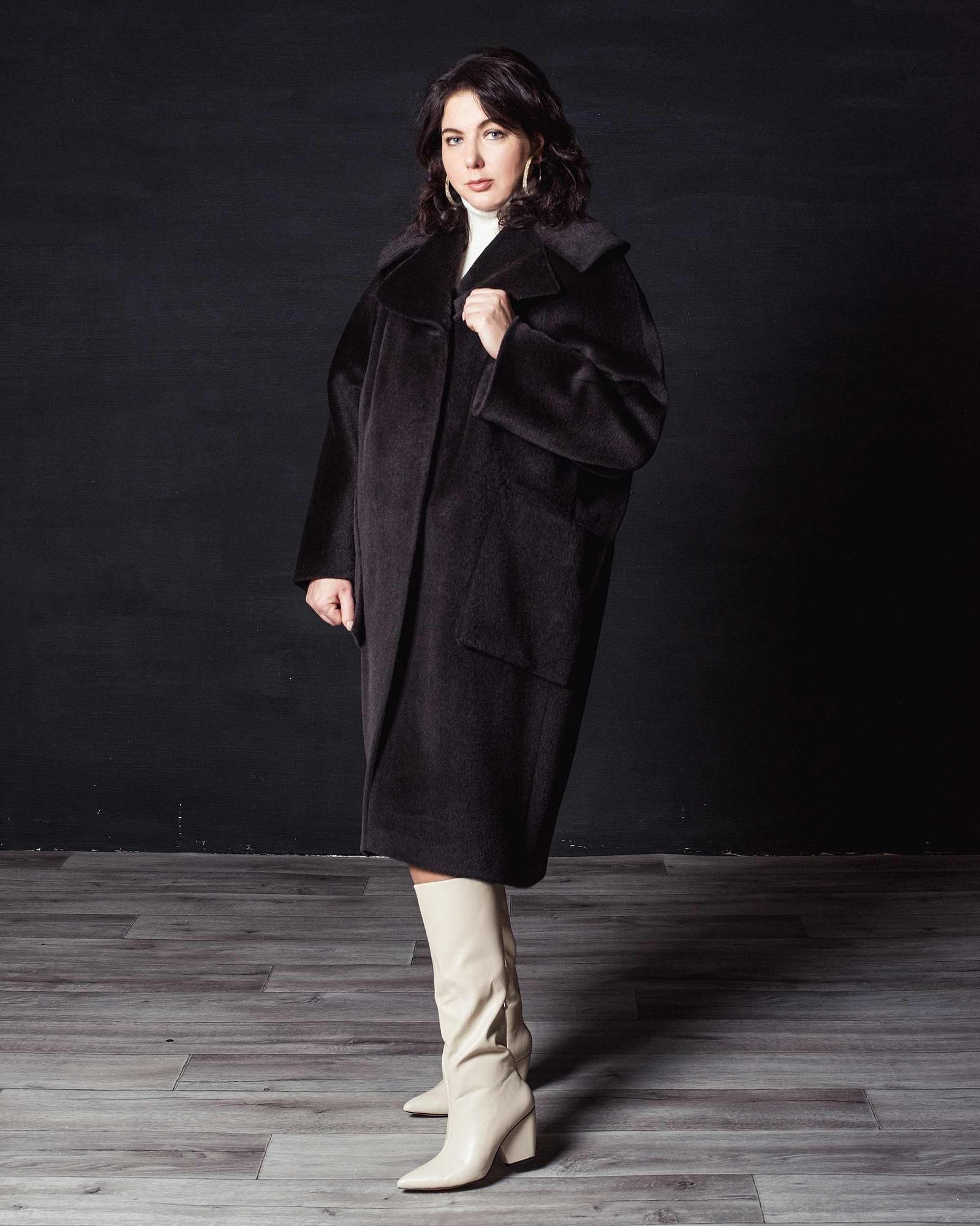 Пальто из шерсти альпака