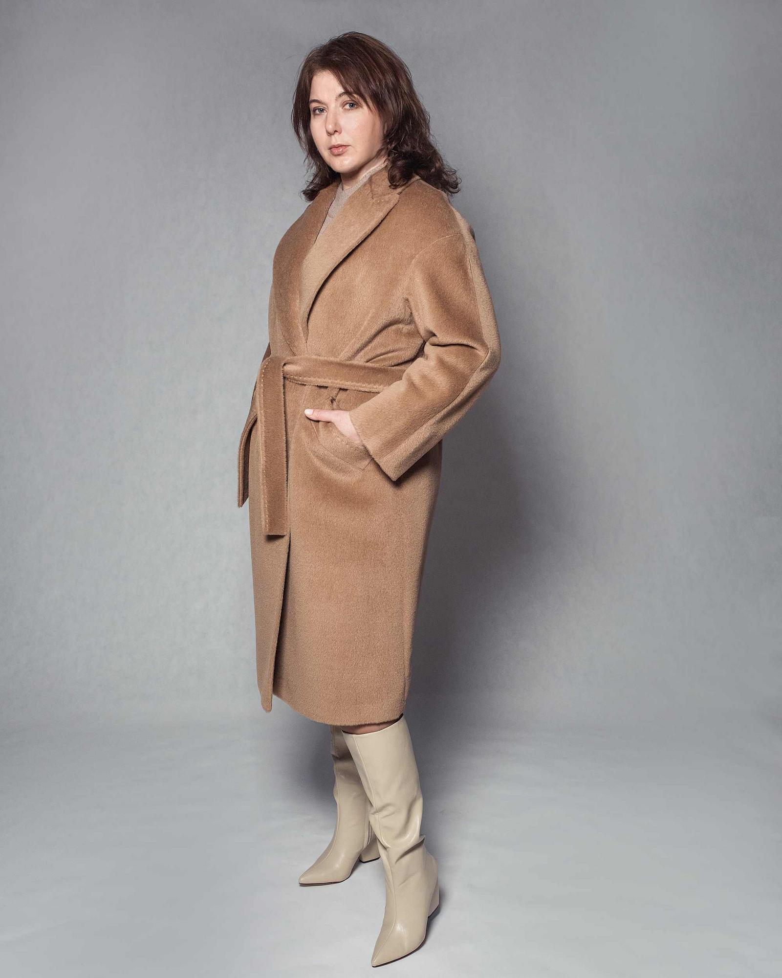 Пальто из шерсти альпака