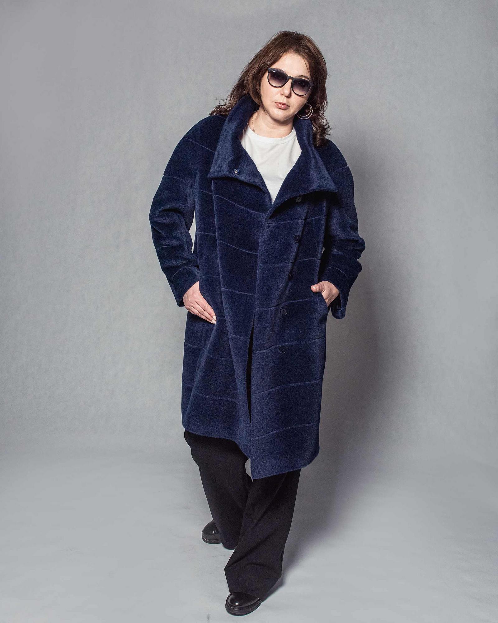 Пальто из шерсти альпака