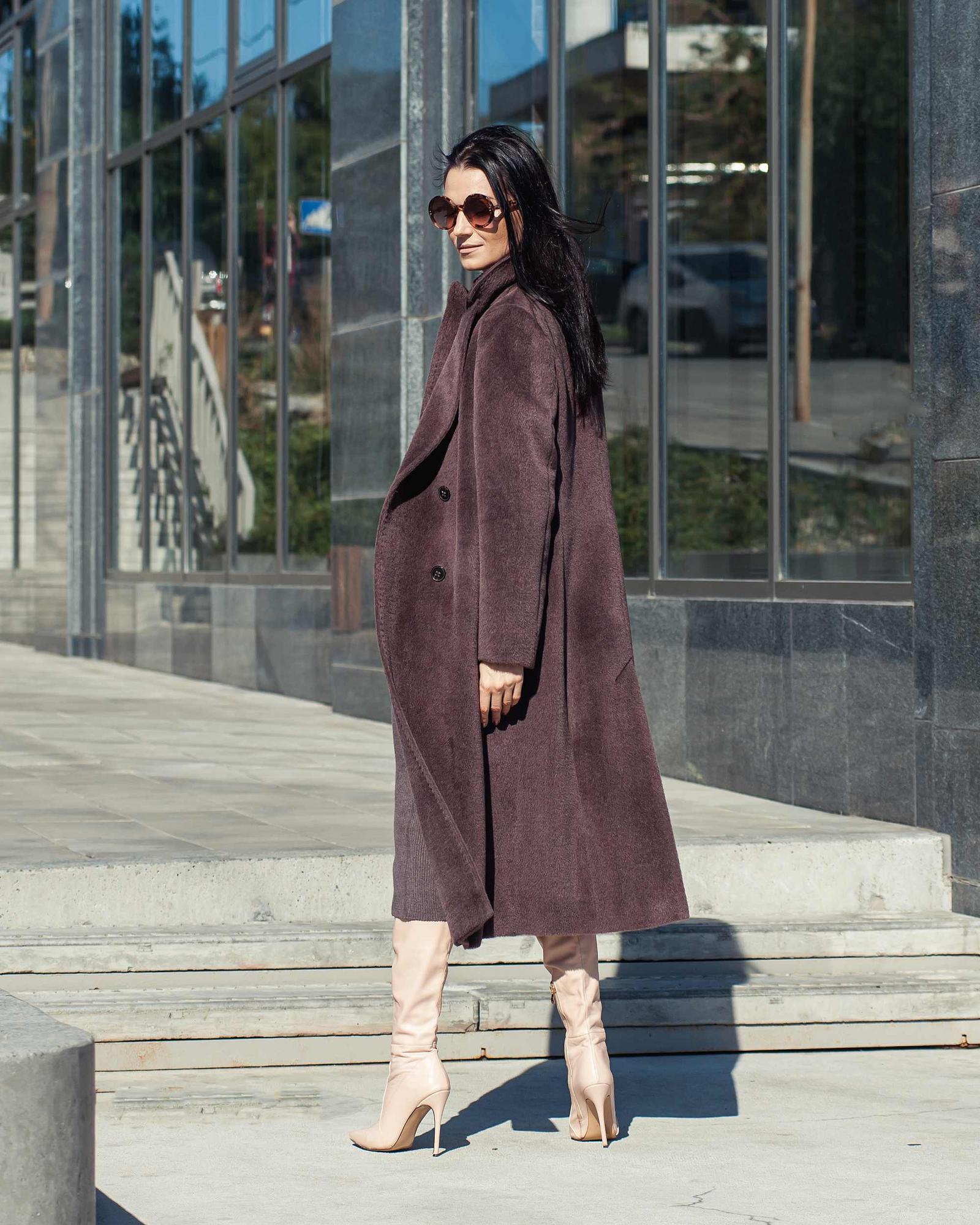 Пальто из шерсти альпака