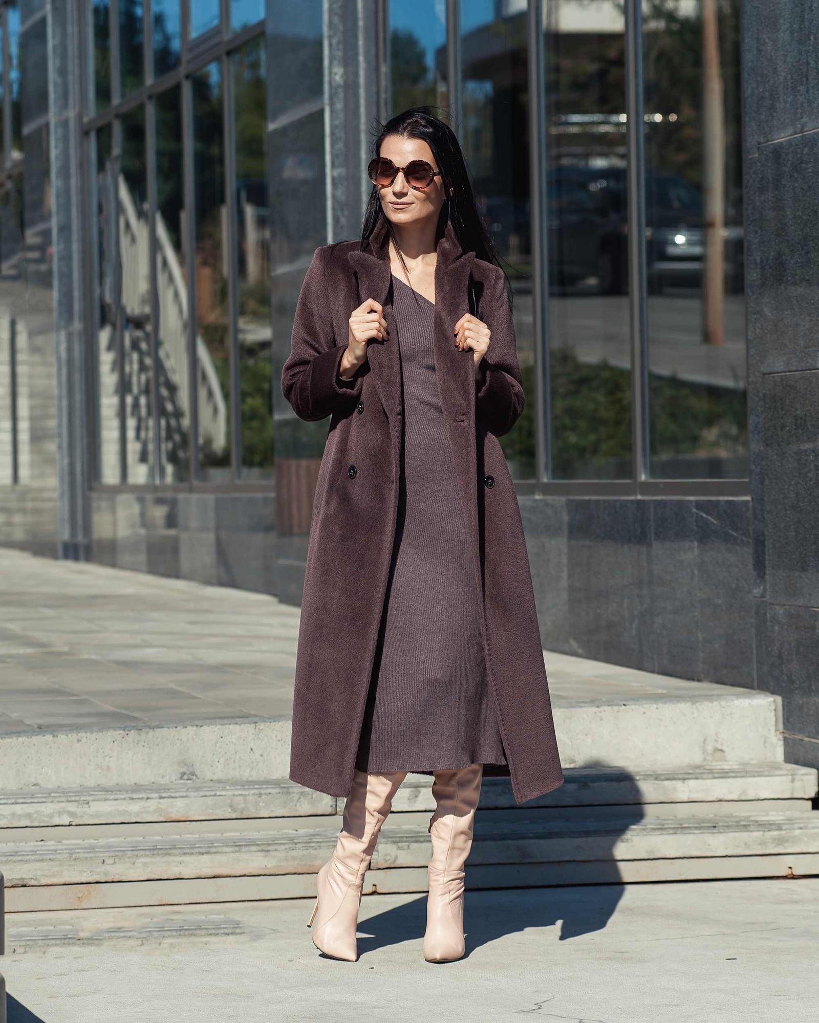 Пальто из шерсти альпака