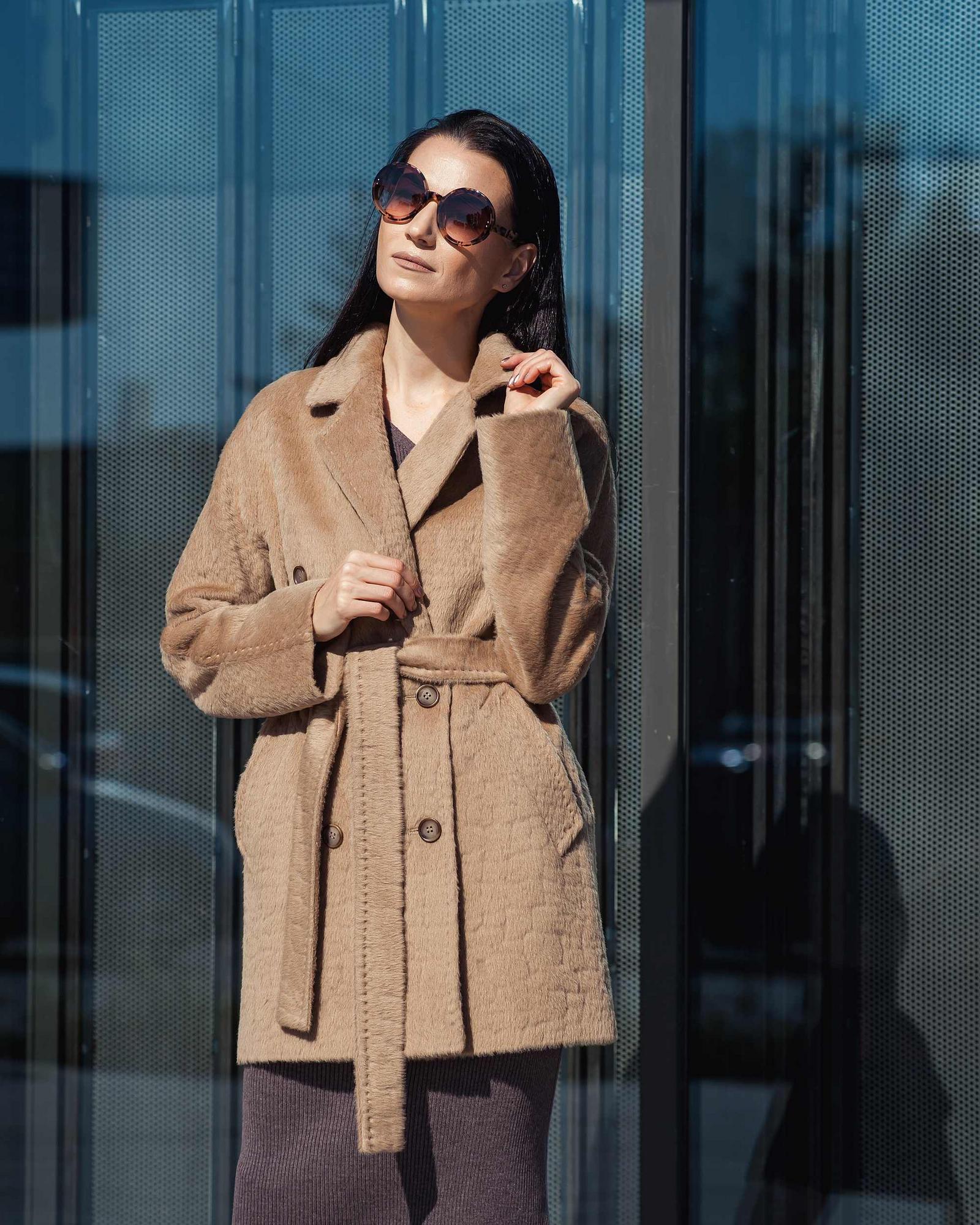 Полупальто из шерсти альпака