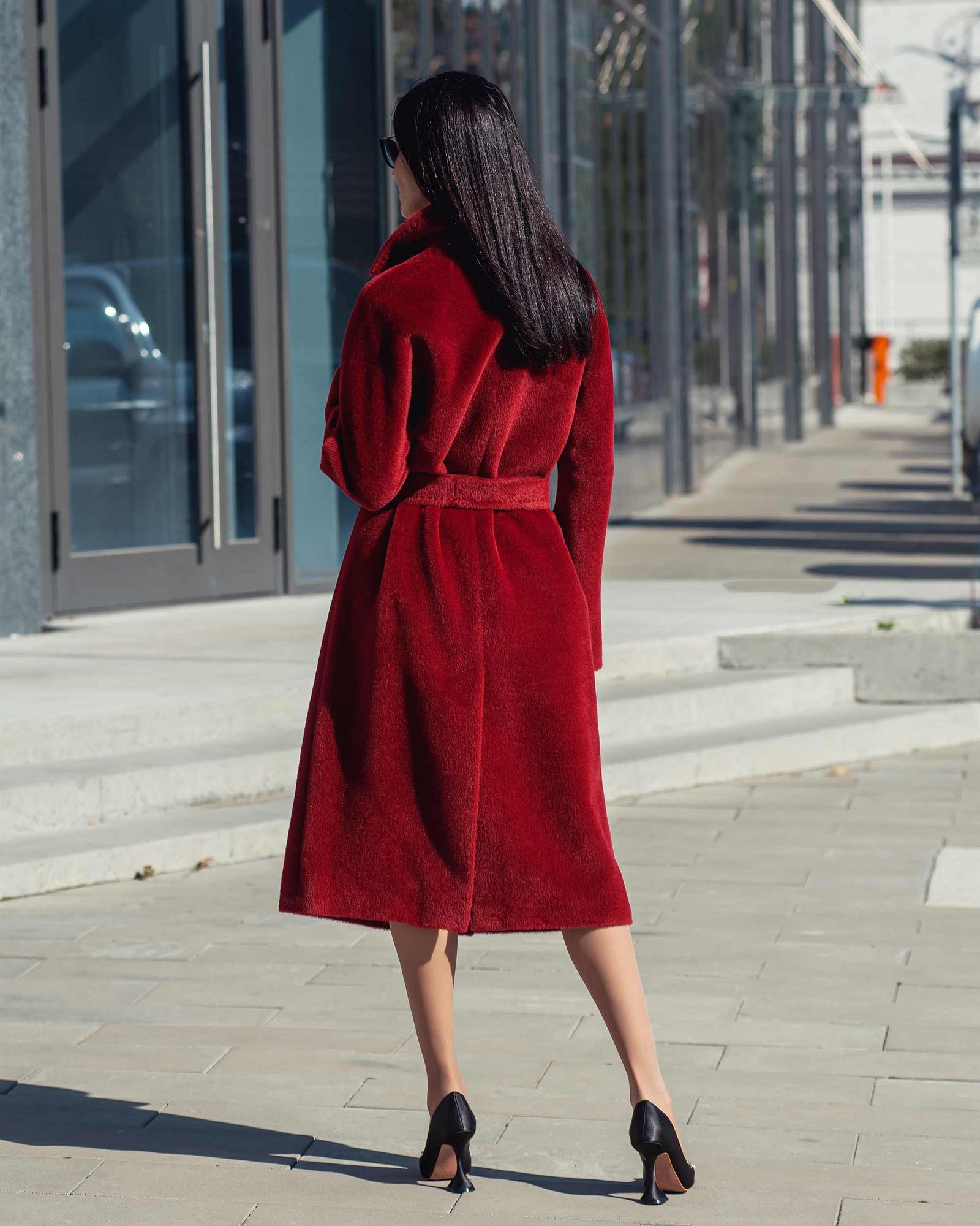 Пальто из шерсти альпака