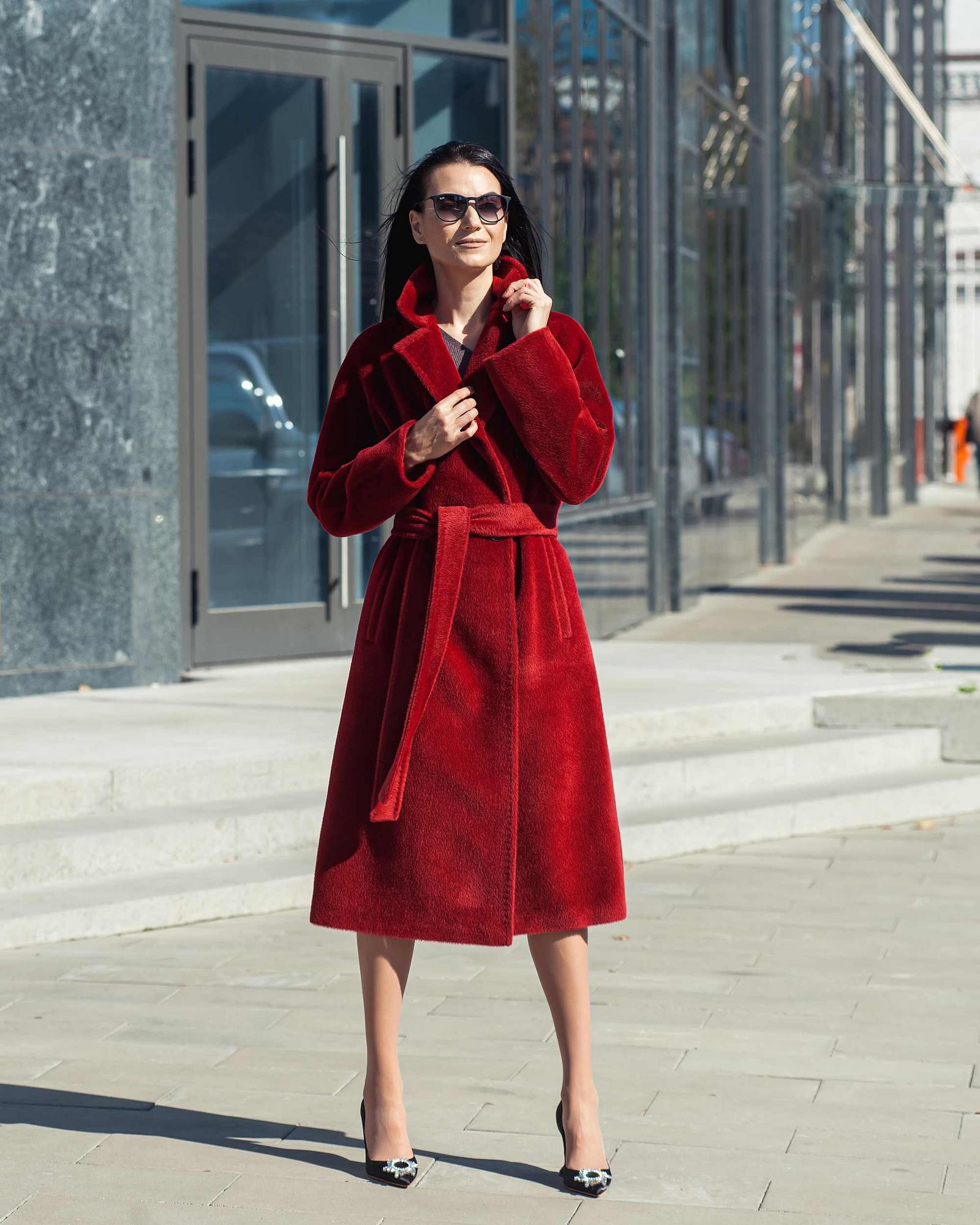 Пальто из шерсти альпака