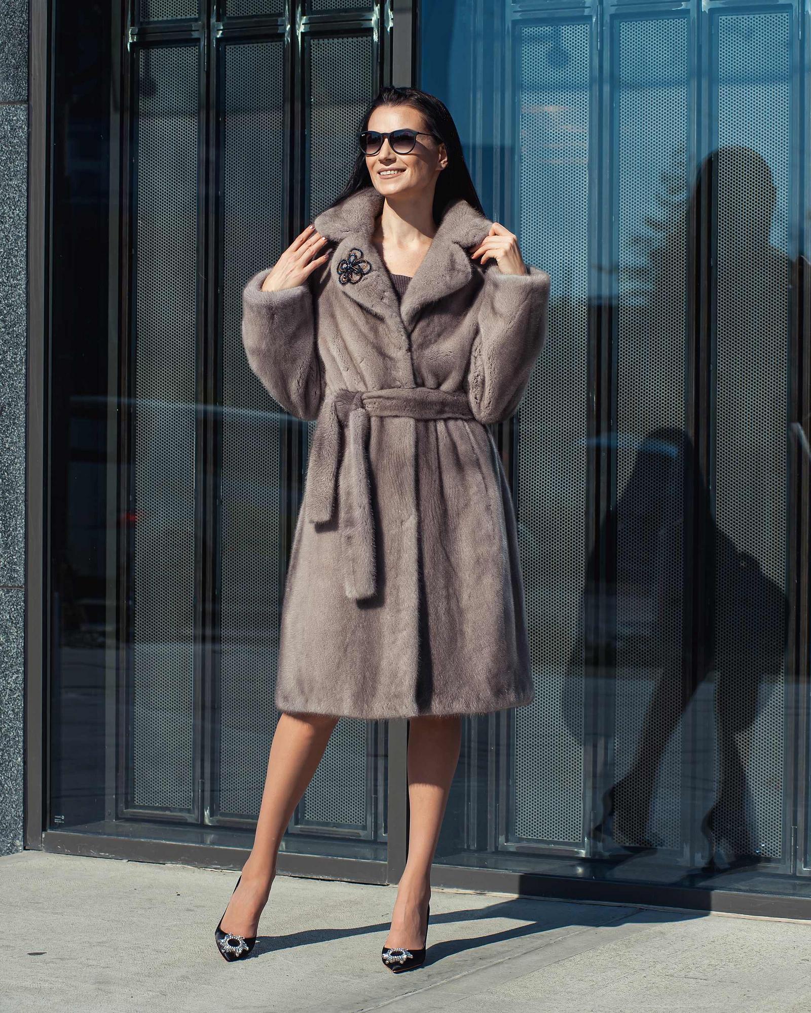 Шуба из меха норки